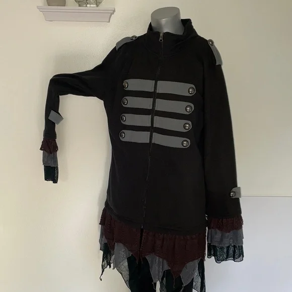Leopards & Roses Size Small Whimsygoth Steam Punk Jacket - Picture 6 of 16